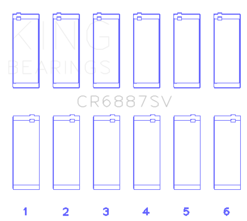 King Engine Bearings BMW B58B30A Performance Rod Bearing Set (Size +.50)