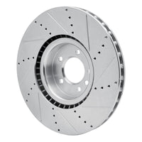 R1 Concepts R1 10-17 Land Rover Range Rover Front Left Drilled & Slotted Silver Brake Rotor