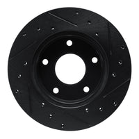 R1 Concepts R1 82-88 Chevrolet Camaro Rear Left Drilled & Slotted Black Brake Rotor