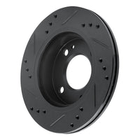 R1 Concepts R1 14-15 Mitsubishi Mirage Front Right Drilled & Slotted Black Brake Rotor