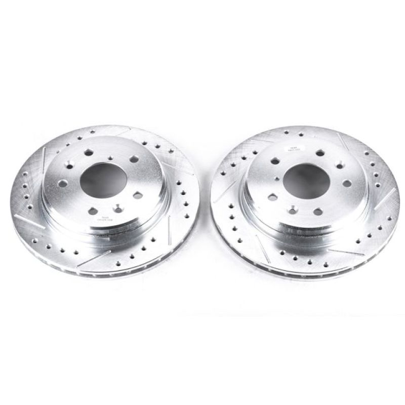 PowerStop Power Stop 86-91 Mazda RX-7 Rear Evolution Drilled & Slotted Rotors - Pair