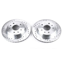 PowerStop Power Stop 86-91 Mazda RX-7 Rear Evolution Drilled & Slotted Rotors - Pair