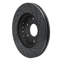 R1 Concepts R1 09-20 Chevrolet TAHOE Front Left Drilled & Slotted Black Brake Rotor