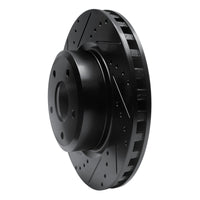 R1 Concepts R1 05-06 Pontiac GTO Front Left Drilled & Slotted Black Brake Rotor