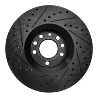 R1 Concepts R1 03-11 Cadillac BLS (Mexico) Front Right Drilled & Slotted Black Brake Rotor
