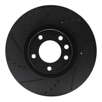 R1 Concepts R1 11-18 Porsche Cayenne Right Front Drilled & Slotted Black Brake Rotor