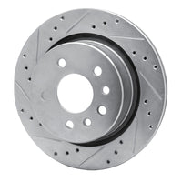 R1 Concepts R1 01-01 Cadillac CATERA Rear Left Drilled & Slotted Silver Brake Rotor