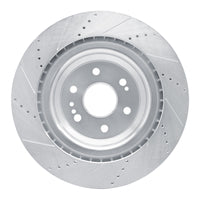R1 Concepts R1 14-20 Cadillac Escalade Front Right Drilled & Slotted Silver Brake Rotor