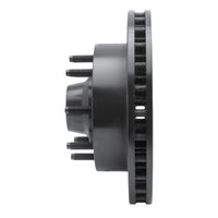 R1 Concepts R1 99-02 Ford F-250 2WD (Super Duty) Front Right Drilled & Slotted Black Brake Rotor