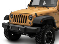 Raxiom 07-18 Jeep Wrangler JK Axial 7-In LED Headlights w/ DRL Turn Signals- Black Housing (Clear)