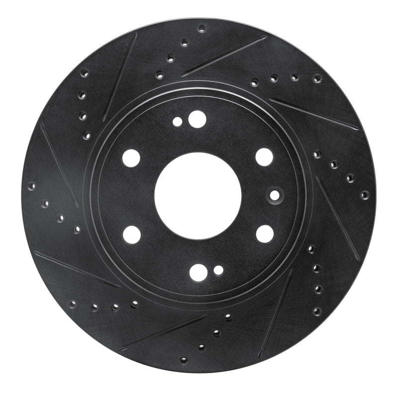 R1 Concepts R1 09-20 Chevrolet TAHOE Front Left Drilled & Slotted Black Brake Rotor