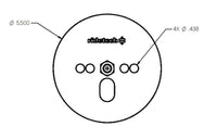 Ridetech Airspring Pattern Plate wit 7/16 Nut Centered