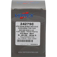 Vertex Pistons Vertex Piston 09-24 KTM 85 SX 85cc Cast Race Piston Kit
