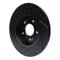 R1 Concepts R1 -25 Hyundai Santa Fe Rear Right Drilled & Slotted Black Brake Rotor