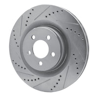 R1 Concepts R1 05-23 Chrysler 300 Front Left Drilled & Slotted Silver Brake Rotor
