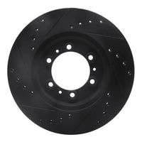 R1 Concepts R1 92-02 Acura SLX Front Right Drilled & Slotted Black Brake Rotor