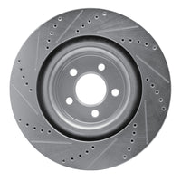 R1 Concepts R1 05-23 Chrysler 300 Front Left Drilled & Slotted Silver Brake Rotor