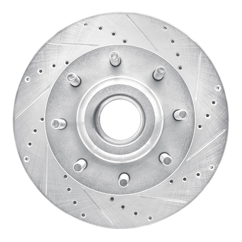 R1 Concepts R1 06-12 Ford F-250 2WD (Super Duty) Front Right Drilled & Slotted Silver Brake Rotor