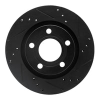 R1 Concepts R1 00-03 Audi A8 Rear Right Drilled & Slotted Black Brake Rotor
