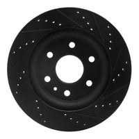 R1 Concepts R1 07-17 Buick Enclave Front Left Drilled & Slotted Black Brake Rotor
