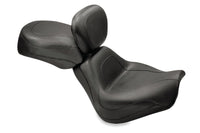 Mustang Motorcycle Mustang 00-07 Harley Softail Deuce Sport Touring Solo Seat w/Driver Backrest - Black