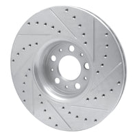 R1 Concepts R1 03-14 Volvo XC90 Front Left Drilled & Slotted Silver Brake Rotor