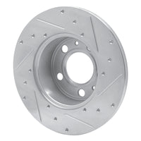 R1 Concepts R1 75-87 Volvo 242 Front Left Drilled & Slotted Silver Brake Rotor