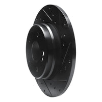 R1 Concepts R1 98-03 Mercedes-Benz E320 Rear Right Drilled & Slotted Black Brake Rotor