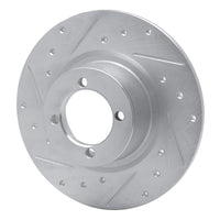 R1 Concepts R1 67-76 BMW 1600 Front Left Drilled & Slotted Silver Brake Rotor