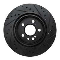 R1 Concepts R1 92-99 Mercedes-Benz S420 Rear Left Drilled & Slotted Black Brake Rotor