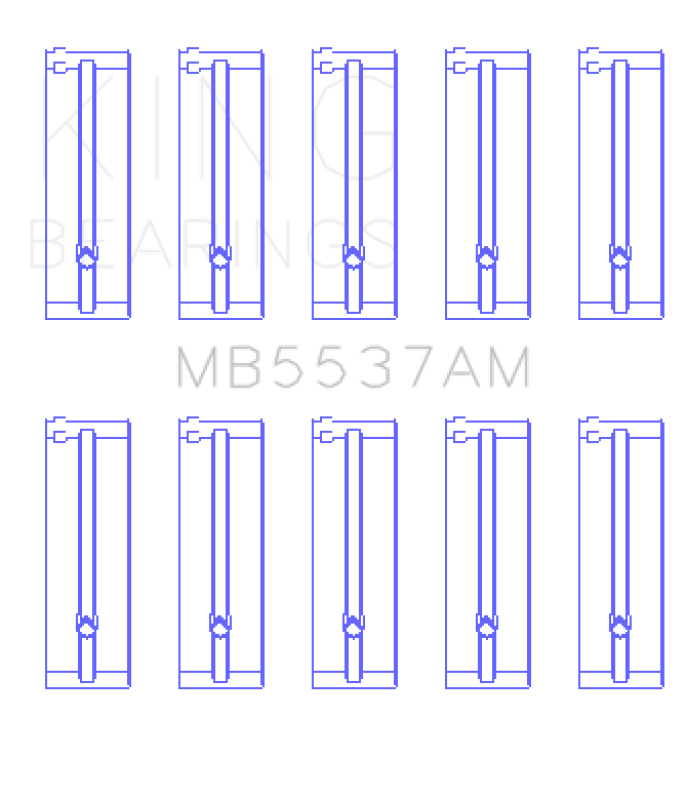 King Engine Bearings King Ford/Kia/Mazda DOHC 16 Valve/SOHC 8 Valve/SOHC 16 Valve (Size +0.75) Main Bearing Set