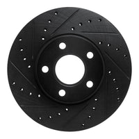 R1 Concepts R1 2010-2013 Ford Transit Connect Front Left Drilled & Slotted Black Brake Rotor