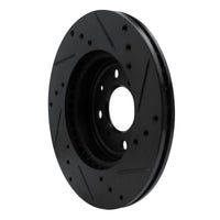 R1 Concepts R1 15-20 Honda Fit (USA/Canada) Front Left Drilled & Slotted Black Brake Rotor