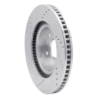 R1 Concepts R1 2022-2023 Genesis G70 Front Right Drilled & Slotted Silver Brake Rotor