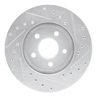 R1 Concepts R1 95-00 Chrysler SEBRING Front Left Drilled & Slotted Silver Brake Rotor