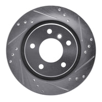 R1 Concepts R1 99-06 BMW 323I Rear Right Drilled & Slotted Silver Brake Rotor