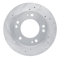 R1 Concepts R1 95-02 Kia Sportage (USA/Canada) Front Left Drilled & Slotted Silver Brake Rotor