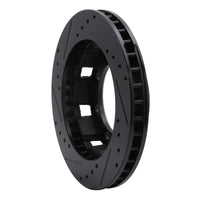 R1 Concepts R1 71-91 Chevrolet P30 Van Front Right Drilled & Slotted Black Brake Rotor