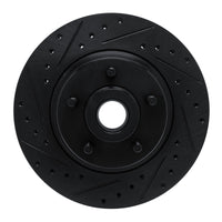 R1 Concepts R1 74-84 Chrysler Imperial Front Left Drilled & Slotted Black Brake Rotor