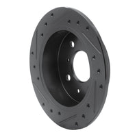R1 Concepts R1 88-01 Acura Integra Rear Right Drilled & Slotted Black Brake Rotor