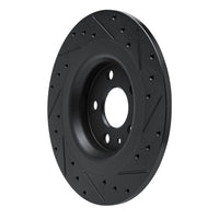 R1 Concepts R1 -25 Volvo XC40 Rear Left Drilled & Slotted Black Brake Rotor