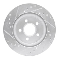 R1 Concepts R1 00-06 Ford Thunderbird Rear Right Drilled & Slotted Silver Brake Rotor