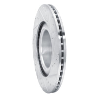 R1 Concepts R1 20-25 Tesla Model Y Front Left Drilled & Slotted Silver Brake Rotor