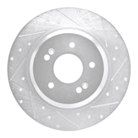 R1 Concepts R1 21-25 Hyundai SANTA FE Rear Right Drilled & Slotted Silver Brake Rotor
