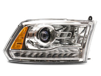 Raxiom 09-18 Dodge RAM 1500 LED Halo Headlights w/ Switchback Turn Signals- Chrome Hsng (Clear Lens)