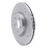 R1 Concepts R1 04-19 Ford Escape Front Right Drilled & Slotted Silver Brake Rotor