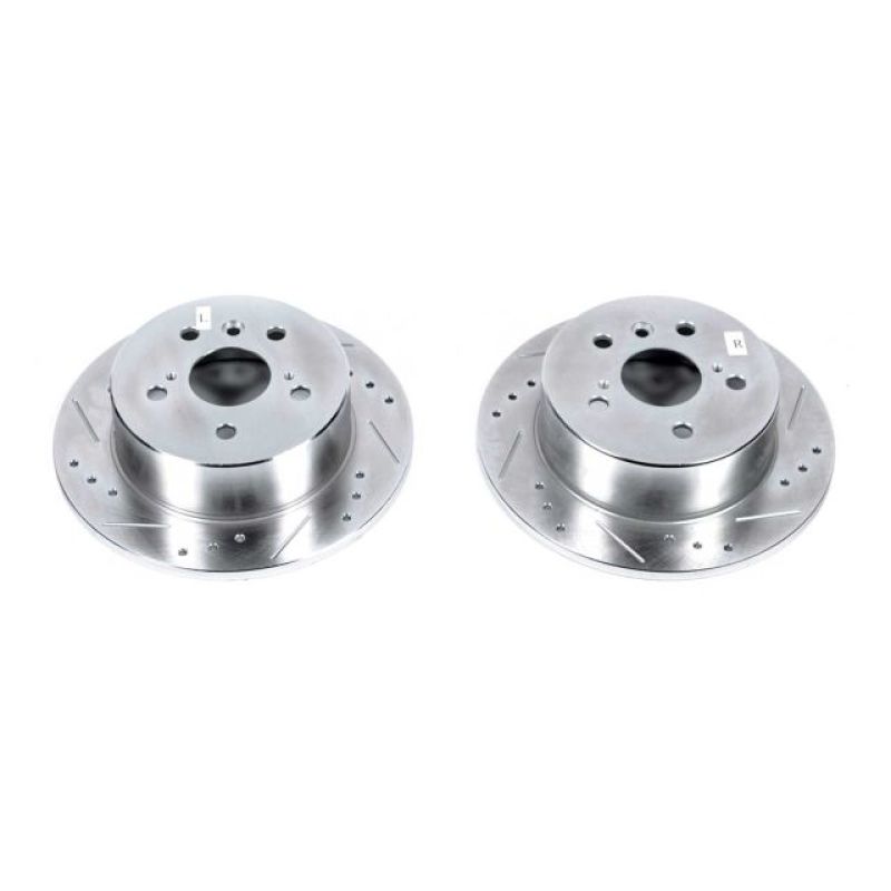 PowerStop Power Stop 13-18 Lexus ES300h Rear Evolution Drilled & Slotted Rotors - Pair