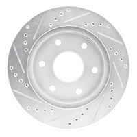 R1 Concepts R1 86-95 Dodge Raider Front Right Drilled & Slotted Silver Brake Rotor