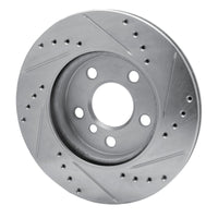 R1 Concepts R1 14-24 Mini Cooper (Excl Clubman) Front Left Drilled & Slotted Silver Brake Rotor