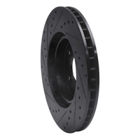 R1 Concepts R1 05-12 Acura RL Front Right Drilled & Slotted Black Brake Rotor
